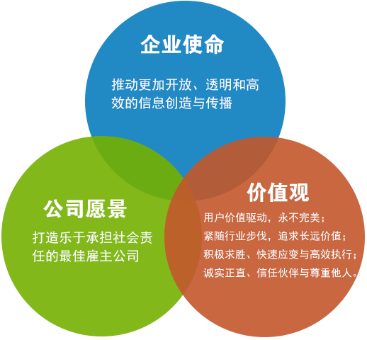 公司使命和价值示意图型